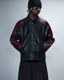 FOESCE Y2K Street Harajuku Fashion Brand Clothing Punk Line Design Loose Fashion Zipper Jacket Men American Retro All-match Sweatshirt