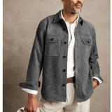 FOESCE Men's New Suede Jacket Casual Single-breasted Jacket Man Jackets Men's Winter Coats Mens Clothing Coat Clothes Spring 2025