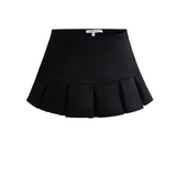 FOESCE Xpqbb Fashion Low Waist Mini Skirt Women 2025 New Vintage Side Zip A Line Y2K Short Skirts Female Sexy Girls Hot Pleated Skirt