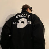 FOESCE 2025 Trendy Korean Mens Jacket Fashion Casual Large Size Hiphop Punk Mask Graffiti Autumn Winter American High Street Men Jacket