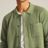 Men's Luxury Knit Cardigan Button-down Long Sleeve Sweater Coat Fashion Streetwear Lapel Pocket Wool Winter Thickened Knitwear
