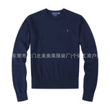 FOESCE Autumn/Winter New Men's Sweater Casual Slims Round Neck Pure Cotton Knitted Top Smooths Your Silhouette Male Pullover