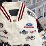FOESCE 2025 New Style Women's Baseball Jacket Loose Hip Hop Casual Embroidered Couple Jacket Top For Spring Autumn