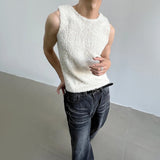 FOESCE Mens Sexy Slim Shearling Vest 2025 New Genderless Fashion Youth Trend Versatile Comfortable Solid Color Simple Tank Top Unisex