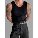 FOESCE ay Heavyweight Svel Vest Men's Summer American Sle Slim Fit Sport T-irt Waist Cinching Fitn Muscle Tees Sweats...