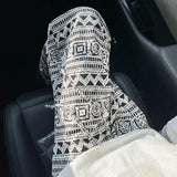 FOESCE 2025 Trend Streetwear Men Ethnic Pattern Printed High Street Hip Hop Sweat Pants Men Oversized Unisex Casual Vintage Baggy Pants