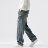 FOESCE N Jeans Men 2025 New Fall and Winter Retro Fashion Brand Wash Loose Straight-leg Long Pants Men