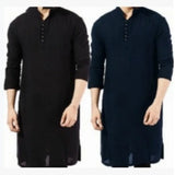 FOESCE Muslim Robe Pakistan Muslim Islamic Clothing  Muslim Sets Muslim Men Clothing 2025 Arabic Style Fashion Simple Long Men's Shirt