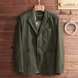 FOESCE New European Plus Size Men's Jacket Elegant Italian Style Gentleman Business Lapel Loose Casual Slim Fit Three Buttons Blazer