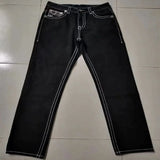 Vintage Hip Hop Embroidered Jeans for Men Clothing High Street Men Jeans Casual Straight and Versatile Baggy Jeans Men Pants