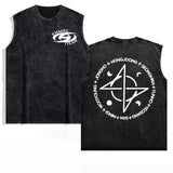 FOESCE 2025 Ateez Europe Tour Towards The Light Tops Men Women's Clothing Korean Fashion Hip Hop T-shirt Cotton Vintage Washed Tank Top