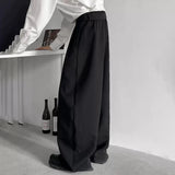 FOESCE Mens Trousers Ribbons Y2k Casual Pants Spring Streetwear Fashion Harajuku Plain Wide-Leg Pants Old Money Men'S Clothing 2025 New