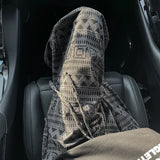 FOESCE 2025 Trend Streetwear Men Ethnic Pattern Printed High Street Hip Hop Sweat Pants Men Oversized Unisex Casual Vintage Baggy Pants