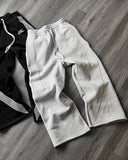 Foesce American retro side stripes contrasting color stitching straight-leg sweatpants loose hip-hop hip-hop casual versatile trousers
