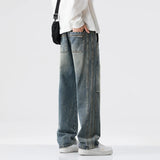 FOESCE N Jeans Men 2025 New Fall and Winter Retro Fashion Brand Wash Loose Straight-leg Long Pants Men