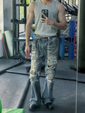 FOESCE ay Heavyweight Svel Vest Men's Summer American Sle Slim Fit Sport T-irt Waist Cinching Fitn Muscle Tees Sweats...
