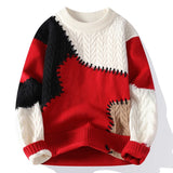 FOESCE Korean Harajuku Mens Sweaters Thick Warm Male Christmas Jumpers 2025 Fashion new fall Winter High End Luxury Wool Sweater man