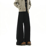 FOESCE American Style Vintage Wide Leg Cargo Pants Men's Baggy Fashion High Street Overalls Coffee Streetwear Male Mopping Trousers