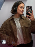 FOESCE Vintage Tassel Single Breasted Jackets Women Casual Long Sleeved Flip Pockets Outerwear Fashion Autumn Streetwear Coats 2025