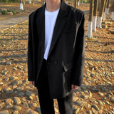 FOESCE Korean-style Blazers Men Leisure Trendy Loose One Button Suit Jackets Male Daily Streetwear All-match Simple Suit-tops 4 Colors