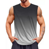 FOESCE 2025 Summer Fashion Tank Top Men Gradient Color Loose Sports Vest Male Quick drying Sleeveless undershirt men Tops Running Vest