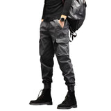 FOESCE Cargo Pants for Mens Elastic Casual Trousers Zipper Multi-Pocket Joggers