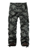 FOESCE Men's Casual Cargo Pants Camo Pants Combat Work Pants with 8 Pockets(No Belt)