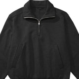 FOESCE Mens Half Zip Pullover Collar Sports Jacket man Solid Color Casual Outdoor Fitness Lightweight Windbreaker Sportswear Active Top