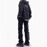 FOESCE American Style Vibe Pants High Street Fashion Brand Jiangsu Zhejiang Shanghai Wear Yabi Windbreak Hole Jeans Men's Slim Fit Slim