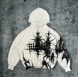 Trend Fashion Black Pullover Oversized Hoodies Y2k Men Women Sweatshirt Harajuku Gothic Street Evil Dragon Graffiti Print Hoodie