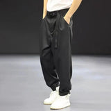 FOESCE Mens Japanese Casual Suit Leggings Pants 2025 New Genderless Fashion Retro Versatile Loose Comfortable Solid Color Pants Unisex