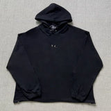 FOESCE Winter Hiphop Street THUG CLUB Jacket Star Moon Metal Logo Stitching Line Zipper Hoodies Men Women Masked Hooded Sweatshirts