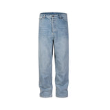 FOESCE High Street Washed Blue Wide Leg Baggy Jeans for Men and Women Straight Ropa Hombre Y2k Denim Pants Oversized Loose Trousers