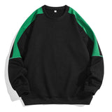 FOESCE Fashion O-Neck Spliced Casual Sweatshirts Men Clothing 2025 Spring Summer New Loose Korean Tops All-match Sweatshirts