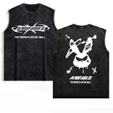 FOESCE 2025 Ateez Europe Tour Towards The Light Tops Men Women's Clothing Korean Fashion Hip Hop T-shirt Cotton Vintage Washed Tank Top