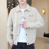 Men's Corduroy Jacket Spring Autumn New Style Trendy Wearin Casual Loose Fit Other Material Thin Clothing Length Regular
