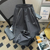 Foesce Assault sweatpants men's loose straight American retro sports casual wide-leg drawstring paratrooper pants Harajuku casual retro