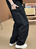 FOESCE Summer pants, men's minimalist and niche design, casual pants, men's three-dimensional cutting, large pockets, wide legs, curved