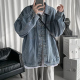 Denim Jacket Men's Trendy Spring Autumn Loose-fit Casual Autumnwear Top Trendy Brand Punk Rock Workwear Clothing