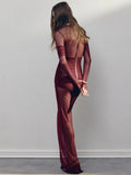 FOESCE Articat Elegant Mesh Patchwork Long Sleeve Bodycon Party Club Evening Dress Sexy Double Layer Perspective Vestido Autum Clothing