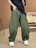 FOESCE Summer pants, men's minimalist and niche design, casual pants, men's three-dimensional cutting, large pockets, wide legs, curved