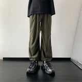 FOESCE Men Harem Pants Harem Pants Men Solid Elastic Waist Streetwear Joggers Loose Ankle Sport slacks Length Pockets Trousers bloomers