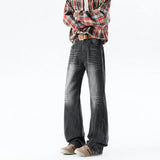 FOESCE Fashion wide leg jeans Men 2025 trend Casual Pantsbell-bottoms unisex washed Jeans Skinny Work Trousers Male Jeans Men Clothing