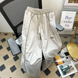 Foesce Assault sweatpants men's loose straight American retro sports casual wide-leg drawstring paratrooper pants Harajuku casual retro