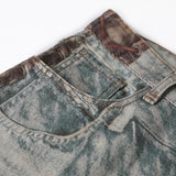 FOESCE Printed jeans Men Baggy Aesthetic Streetwear Top grade Jeans Male Retro Fashion Wide Leg Denim Pants Hip hop Denim Trousers