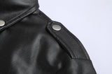 Boutique Punk Men PU Leather Jacket Motorcycle Fashion Slim Fit Leather Coat