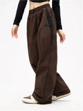 FOESCE Summer fashion trend retro personality Y2K hip-hop street trend Harajuku casual wide leg straight leg loose sports pants