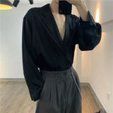 FOESCE 2025 Men Casual Shirt Solid Color Lapel Button Long Sleeve Fashion Tops Streetwear Loose Leisure Camisa Masculina S-2XL