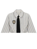 FOESCE Autumn Women Japanese Fashion Preppy Style Frocks Mini Tunic Long Sleeve Shirt Dress With Tie 2000s Aesthetic One-Piece Y2k New