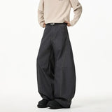 FOESCE American Baggy Denim Pants Men Scimitar Wide Leg Hip Hop Jeans Man Retro High Street Mens Casual Pants Streetwear Y2K Trousers